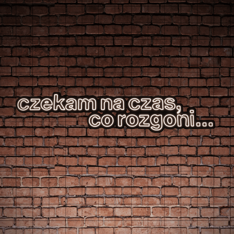 Neon CZEKAM NA CZAS CO ROZGONI…